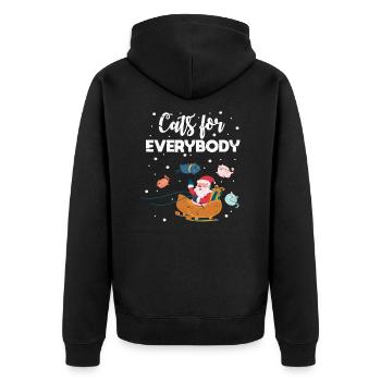 Chats de Noël - Veste à capuche bio Premium Unisexe - noir - Dos - Nico (187cm)