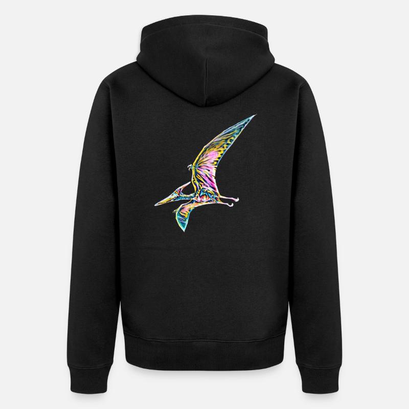 Pterosaurus - Veste à capuche bio Premium Unisexe - noir