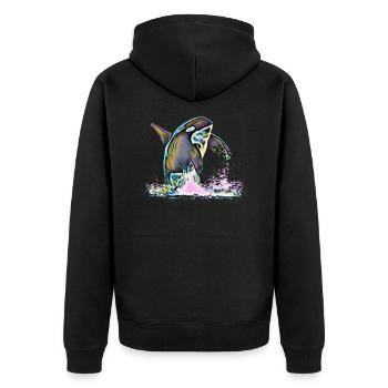 Orca - Veste à capuche bio Premium Unisexe - noir - Dos - Nico (187cm)