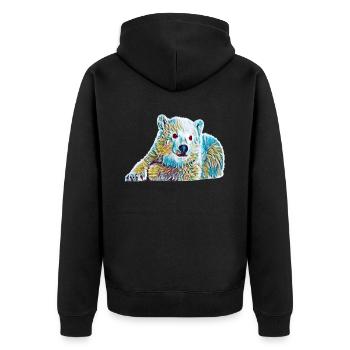 Ours polaire - Veste à capuche bio Premium Unisexe - noir - Dos - Nico (187cm)