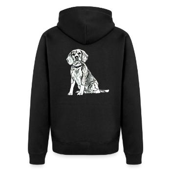 Beagle - Veste à capuche bio Premium Unisexe - noir - Dos - Nico (187cm)