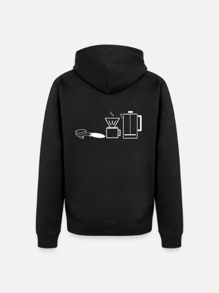Barista And Barista Student - Unisex Premium Organic Zip Hoodie - black