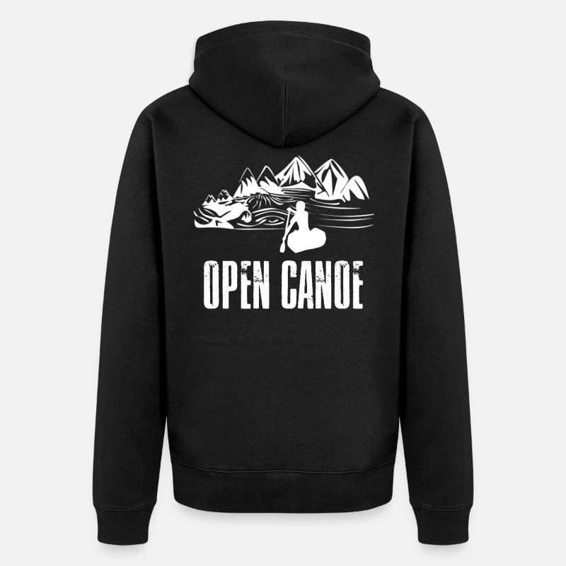 open canoe - Veste à capuche bio Premium Unisexe - noir