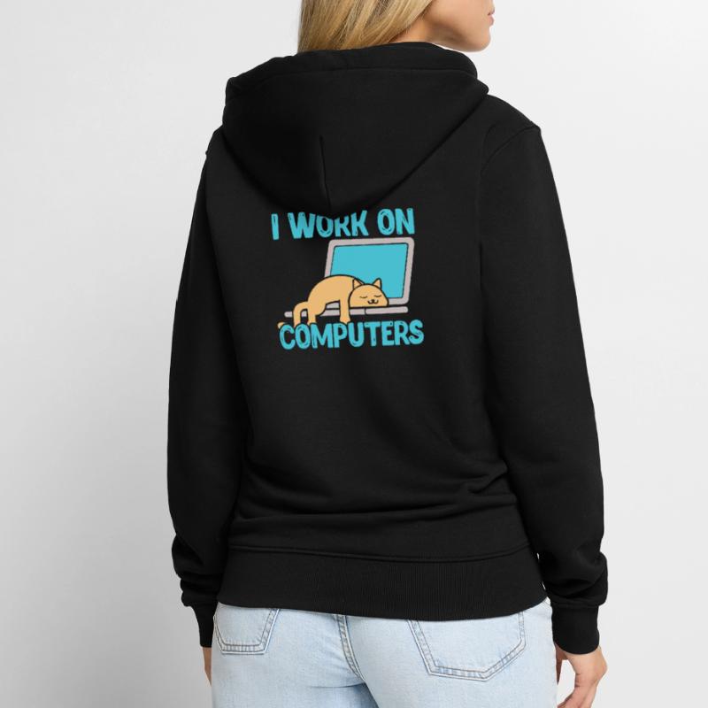 Programmierer Computer Code Informatik Geschenk Unisex Premium Bio Zip Hoodie