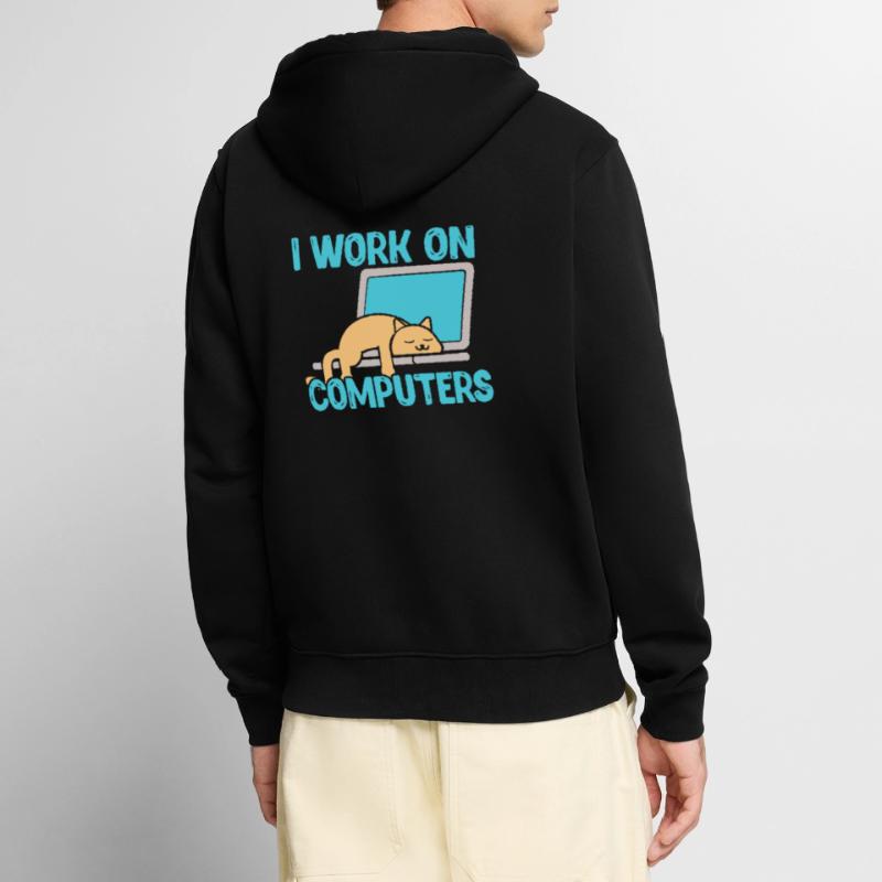 Programmierer Computer Code Informatik Geschenk Unisex Premium Bio Zip Hoodie