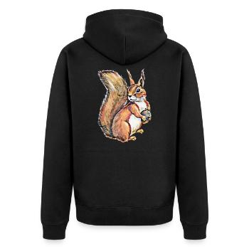 Écureuil roux - Veste à capuche bio Premium Unisexe - noir - Dos - Nico (187cm)