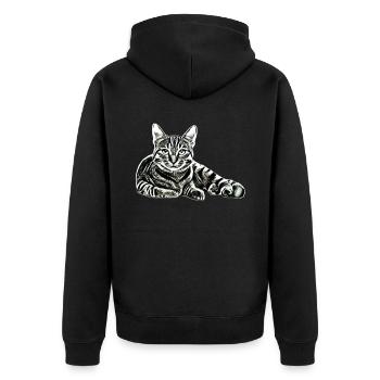 Chat - Veste à capuche bio Premium Unisexe - noir - Dos - Nico (187cm)