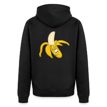 banane drôle - Veste à capuche bio Premium Unisexe - noir - Dos - Nico (187cm)