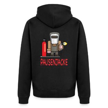 Schlosser Handwerker Metall - Unisex Premium Bio Zip Hoodie - Schwarz - Hinten - Nico (187cm)