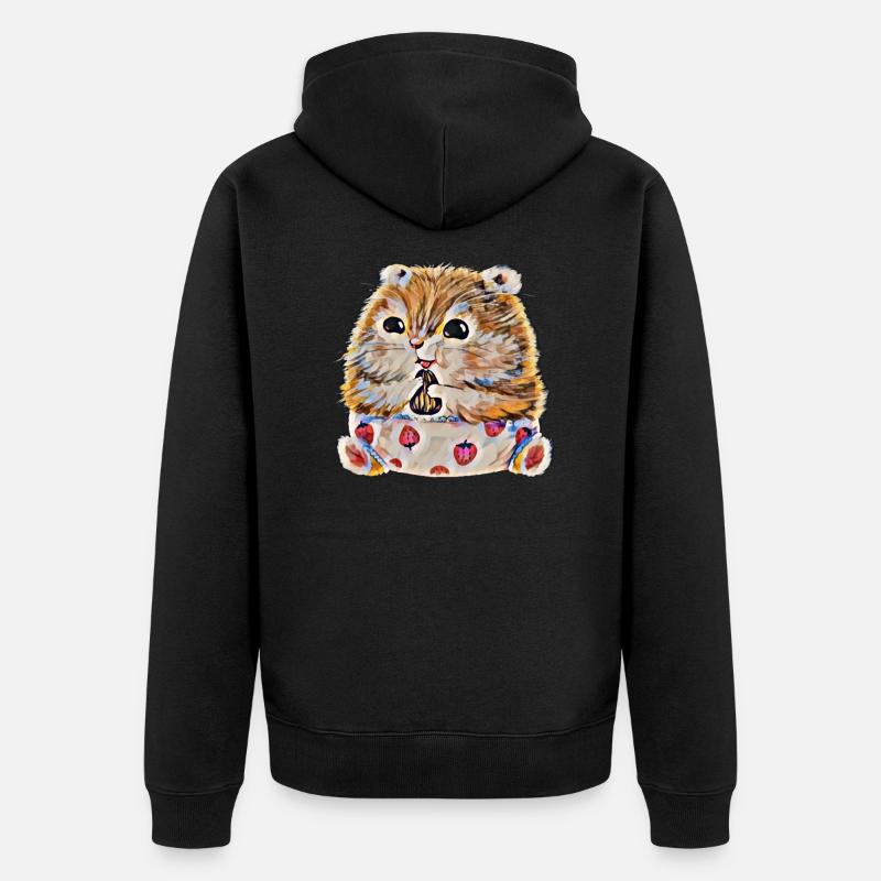 Hamster - Veste à capuche bio Premium Unisexe - noir