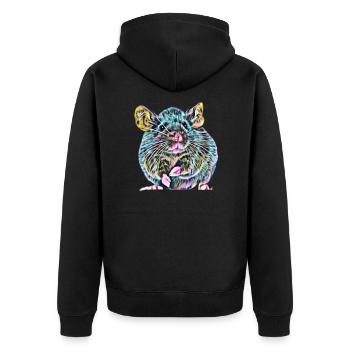 Rat - Veste à capuche bio Premium Unisexe - noir - Dos - Nico (187cm)