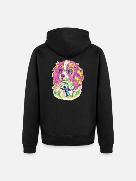 Cavalier King Charles Spaniel - Unisex Premium Organic Zip Hoodie - black