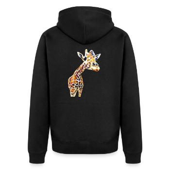 Girafe - Veste à capuche bio Premium Unisexe - noir - Dos - Nico (187cm)