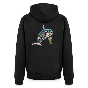 Orca - Veste à capuche bio Premium Unisexe - noir - Dos - Nico (187cm)