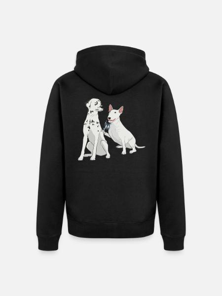Tattoo Künstler Tätowierte Dalmatiner Hundeflecken - Unisex Premium Bio Zip Hoodie - Schwarz