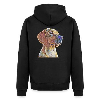 Labrador - Veste à capuche bio Premium Unisexe - noir - Dos - Nico (187cm)