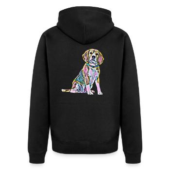 Beagle - Veste à capuche bio Premium Unisexe - noir - Dos - Nico (187cm)