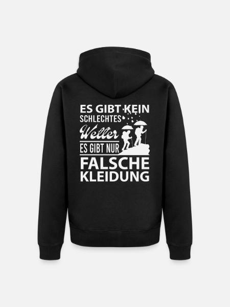 Wanderer Wander-Freunde - Unisex Premium Bio Zip Hoodie - Schwarz