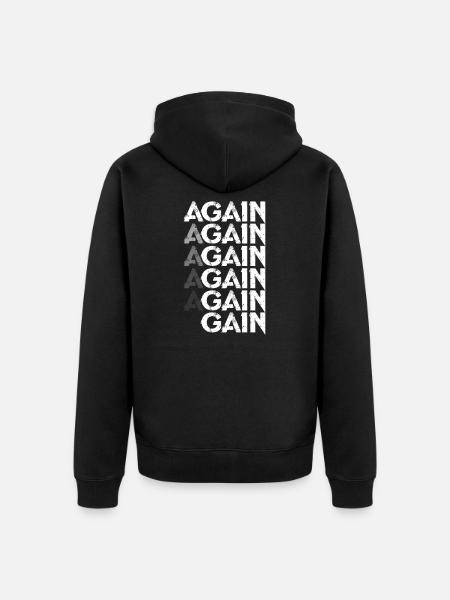 Workout - Unisex Premium Organic Zip Hoodie - black