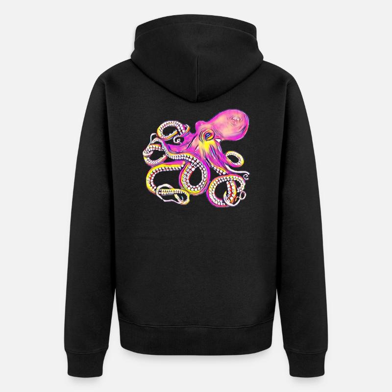 Poulpe - Veste à capuche bio Premium Unisexe - noir