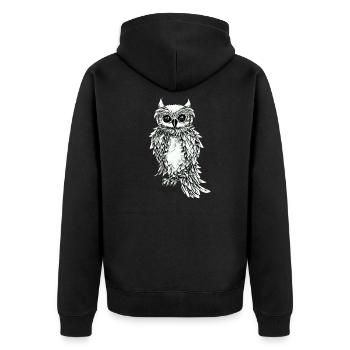 Chouette - Veste à capuche bio Premium Unisexe - noir - Dos - Nico (187cm)