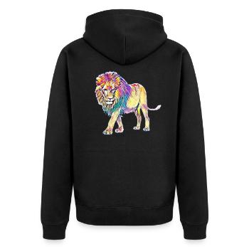 Lion - Veste à capuche bio Premium Unisexe - noir - Dos - Nico (187cm)