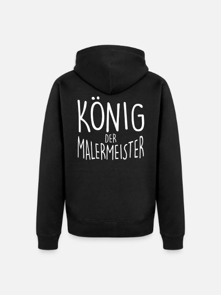König Der Malermeister - Unisex Premium Bio Zip Hoodie - Schwarz
