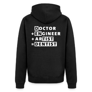 dentiste - Veste à capuche bio Premium Unisexe - noir - Dos - Nico (187cm)