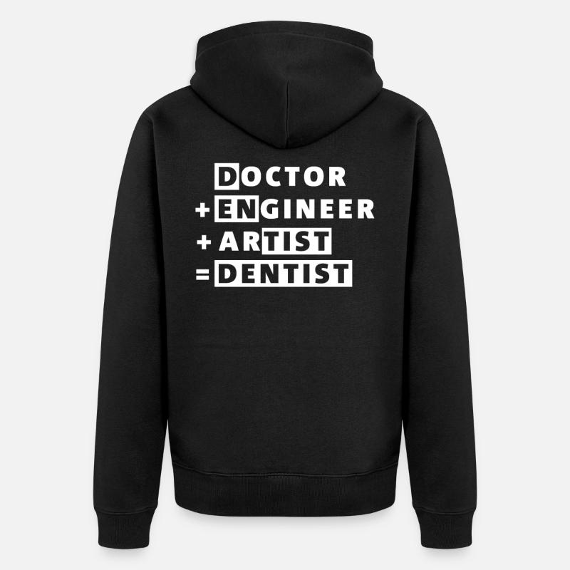 dentiste - Veste à capuche bio Premium Unisexe - noir