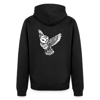 Chouette - Veste à capuche bio Premium Unisexe - noir - Dos - Nico (187cm)