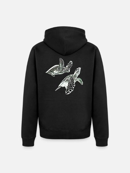 Sea turtles - Unisex Premium Organic Zip Hoodie - black