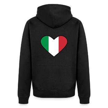 Coeur italien - Veste à capuche bio Premium Unisexe - noir - Dos - Nico (187cm)