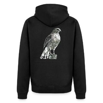 faucon - Veste à capuche bio Premium Unisexe - noir - Dos - Nico (187cm)