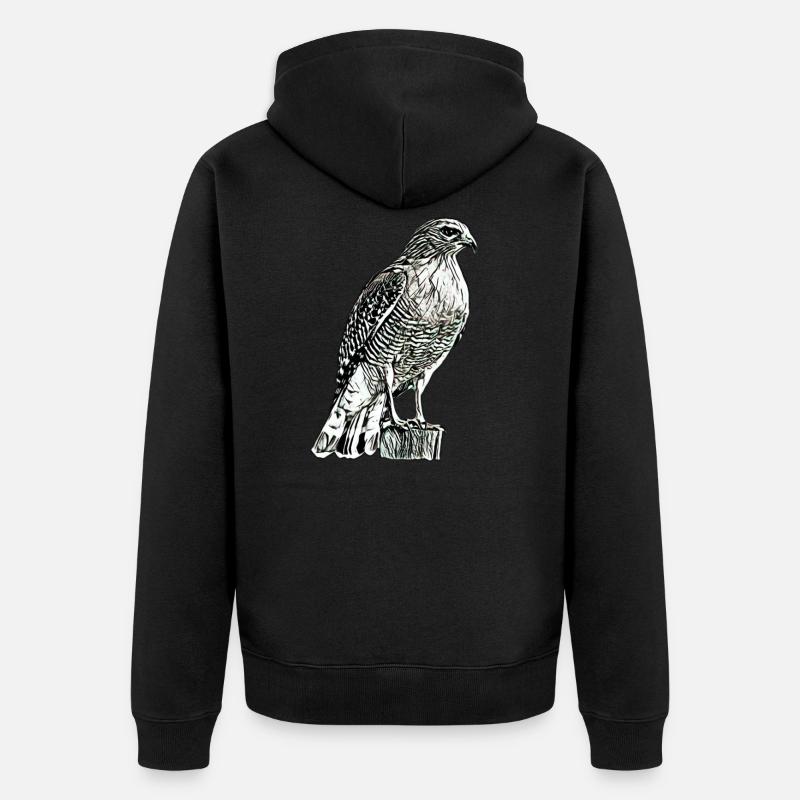 faucon - Veste à capuche bio Premium Unisexe - noir