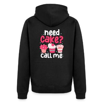 Cuire le boulanger boulanger gâteau boulangerie cadeau - Veste à capuche bio Premium Unisexe - noir - Dos - Nico (187cm)