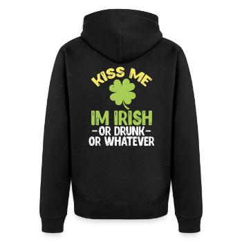 St Patricks Day - Veste à capuche bio Premium Unisexe - noir - Dos - Nico (187cm)