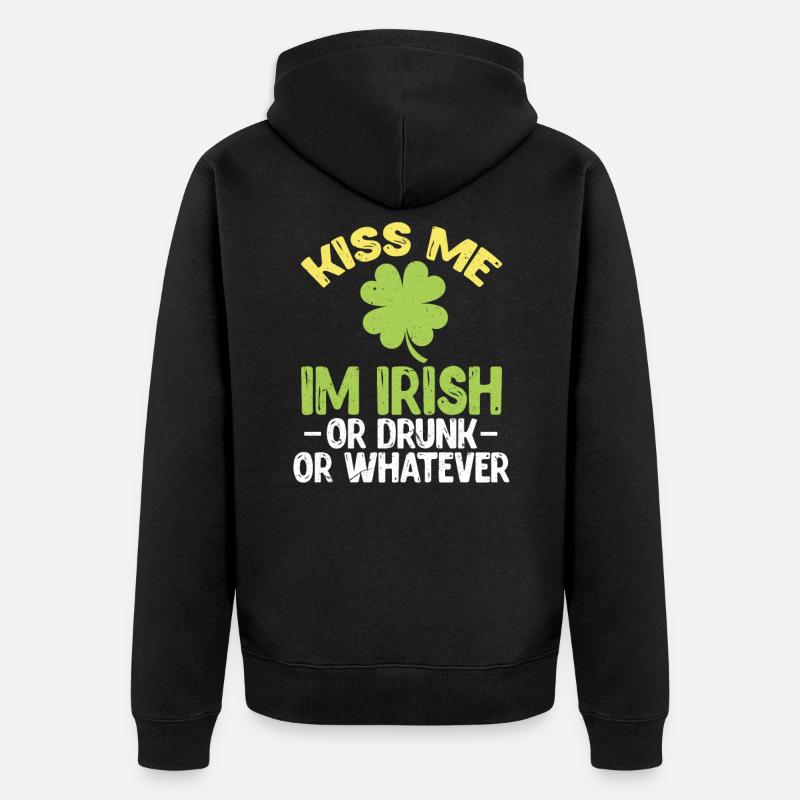 St Patricks Day - Veste à capuche bio Premium Unisexe - noir
