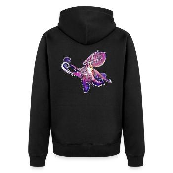 pieuvre - Veste à capuche bio Premium Unisexe - noir - Dos - Nico (187cm)