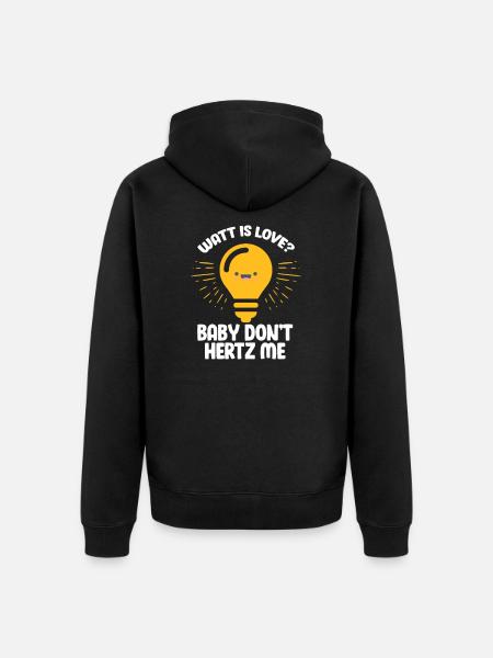 Electrician electricity electrics electronics gift - Unisex Premium Organic Zip Hoodie - black