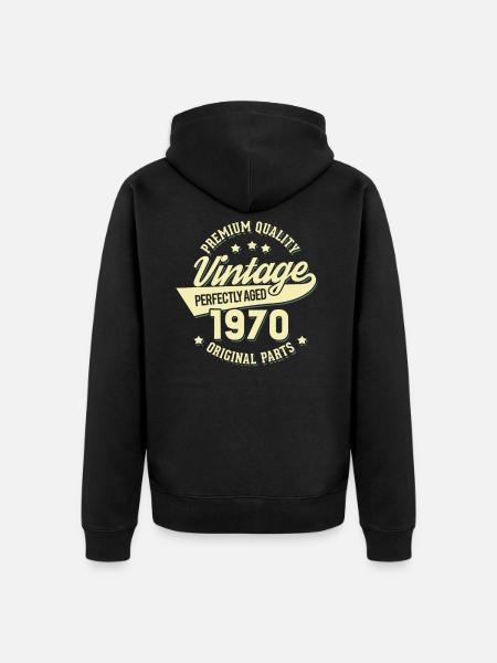 Millésime 1970 - Veste à capuche bio Premium Unisexe - noir