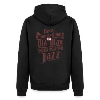 Grand-père jazz - Veste à capuche bio Premium Unisexe - noir - Dos - Nico (187cm)