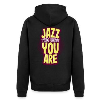 jazz - Veste à capuche bio Premium Unisexe - noir - Dos - Nico (187cm)