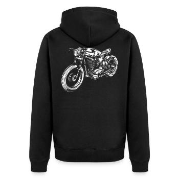 Conception de motard / moto / moto - Veste à capuche bio Premium Unisexe - noir - Dos - Nico (187cm)