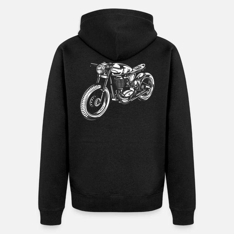 Conception de motard / moto / moto - Veste à capuche bio Premium Unisexe - noir