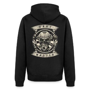 Tournoi de fléchettes Dart Master Skull Darts Player - Veste à capuche bio Premium Unisexe - noir - Dos - Nico (187cm)