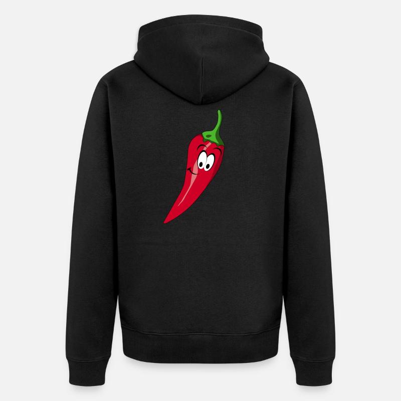 Chilli - Unisex Premium Bio Zip Hoodie - Schwarz