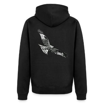 faucon - Veste à capuche bio Premium Unisexe - noir - Dos - Nico (187cm)
