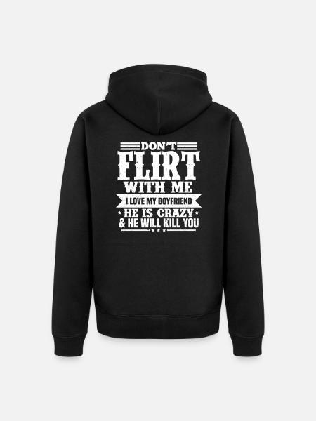 boyfriend girlfriend - Unisex Premium Organic Zip Hoodie - black