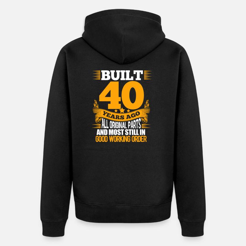 40e anniversaire - Veste à capuche bio Premium Unisexe - noir