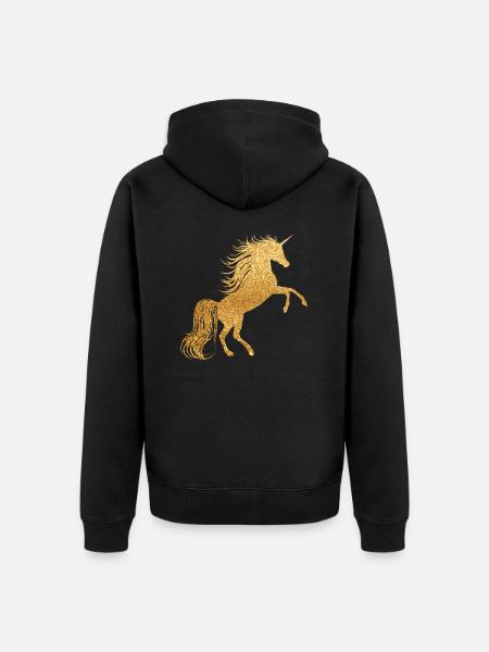 Licorne - Veste à capuche bio Premium Unisexe - noir